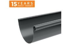 125mm Half Round Anthracite Grey Galvanised Steel Gutter 3m Length