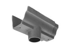 125x100 (5"x 4") Moulded Cast Iron 75mm (3") Gutter Outlet - Primed