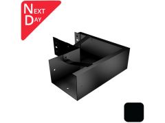 125x100mm Aluminium Joggle Box Gutter 90 Degree External Gutter Angle - RAL 9005M Matt Black 