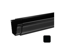 125x100mm SnapFix Aluminium Moulded 1m Gutter Length - RAL 9005M Matt Black 