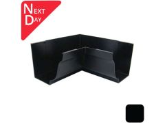 125x100mm SnapIT Aluminium Moulded 90 Degree Internal Gutter Angle - RAL 9005m Matt Black