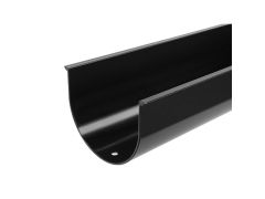 125x90mm D-flow Aluminium 3m Gutter Length - Matt Black