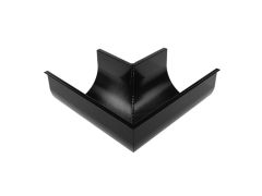 125x90mm D-flow Aluminium 90 Degree Gutter Angle - Matt Black