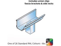 140x100mm Aluminium Aqualine Moulded Running Outlet Assemblies with 75x75mm spigot - One of 26 Standard Matt RAL colours TBC 