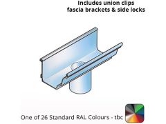 140x100mm Aluminium Aqualine Moulded Running Outlet Assemblies with 63mm spigot - One of 26 Standard Matt RAL colours TBC 