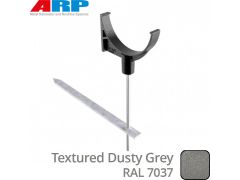 150mm (6")Half Round Cast Aluminium Rise & Fall Gutter Bracket - Textured Dusty Grey RAL 7037