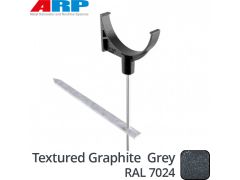 150mm (6")Half Round Cast Aluminium Rise & Fall Gutter Bracket - Textured Graphite Grey RAL 7024 