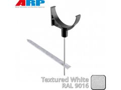 150mm (6")Half Round Cast Aluminium Rise & Fall Gutter Bracket - Textured Traffic White RAL 9016 