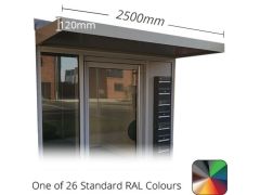 2.5m Richmond Contemporary Aluminium Canopy - PPC in One of 26 Standard RAL Colours TBC