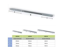 200mm M10  Galvanised Steel Screw for use with Galvanised Steel Downpipe Bracket with M10 Boss (there is no Natural Zinc version)