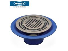 100mm Wade Vertical BSP Threaded Deep Sump Roof Outlet c/w Flat Grate