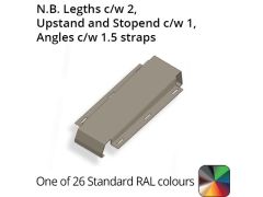 182mm Aluminium Sloping Coping (Suitable for 91-120mm Wall) - Fixing Strap - PPC TBC