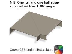 182mm Aluminium Sloping Coping (Suitable for 91-120mm Wall) - Internal 90 Degree Angle - Powder Coated Colour TBC