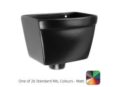 250mm Cast Aluminium Rectangular Hopper Head 63mm (2.5") Outlet - One of 26 Standard Matt RAL colours TBC