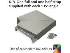 272mm  Aluminium Coping (Suitable for 181-210mm Wall) - 135 Degree Angle - Powder Coated