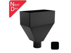 280mm Aluminium Neptune Hopper Head with 63mm (2.5") Outlet - RAL 9005m Matt Black