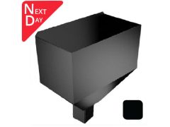 280mm Neptune Hopper Aluminium with Square 76mm outlet PPC - Matt Black