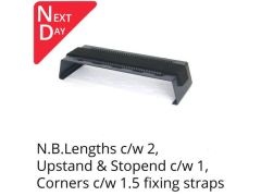 362mm Wide Aluminium Coping Fixing Strap -wall thickness 241-300mm - RAL 7016 Anthracite Grey