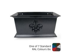 400mm Cast Aluminium Ornamental Hopper Head (with motif) - 63mm (2.5") Outlet - One of 7 Standard Colours TBC