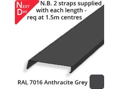 422mm Aluminium Sloping Coping (Suitable for 331-360mm Wall) - Length 3m - RAL 7016 Anthracite Grey