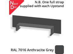 422mm  Aluminium Sloping Coping (Suitable for 331-360mm Wall) - Right-hand Upstand - RAL 7016 Anthracite Grey