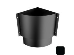 550mm Numina Corner Hopper Head with 63mm (2.5") Outlet - Matt Black