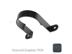 63mm (2.5") Aluminium Downpipe Clip - Textured Graphite Grey RAL 7024