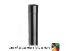 63mm (2.5") Round Swaged Aluminium Downpipe 2m long - One of 26 Standard Matt RAL colours TBC- Manufactured by Alumasc - buy online from Rainclear Systems