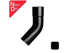 63mm (2.5") Swaged Aluminium Downpipe 135 Degree Bend without Ears - RAL 9005m Matt Black