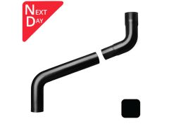 63mm (2.5") Swaged Aluminium Downpipe 400mm (max) Adjustable Offset - RAL 9005M Matt Black