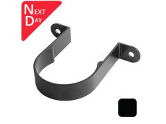 63mm (2.5") Swaged Aluminium Downpipe Clip - RAL 9005m Matt Black