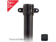 63mm  (2.5") x 3m Aluminium Downpipe with Cast Eared Socket - Textured Black