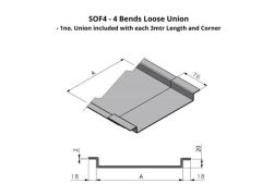 75-124mm SOF4 Profile Skyline Aluminium Soffit - Loose Union Clip 