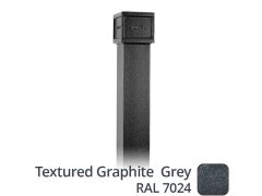 100 x 75mm (4"x3") x 3m Cast Aluminium Downpipe with Non-eared Socket - Textured 7024 Graphite Grey