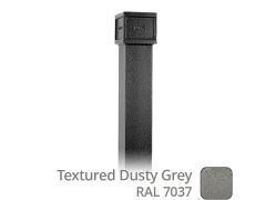 100 x 75mm (4"x3") x 1m Cast Aluminium Downpipe with  Non-eared Socket - Textured 7037 Dusty Grey