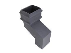 75x75mm (3"x3") Hargreaves Foundry Cast Iron Square Downpipe 112.5 Degree Offset - 115mm Projection - Primed