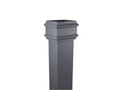 75x75mm (3"x3") Hargreaves Foundry Cast Iron Square Downpipe without Ears - 1.83m (6ft) - Primed