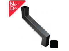 76mm Swaged Aluminium Square 2PT TO 400MM SWAN-NECK PPC - Matt Black