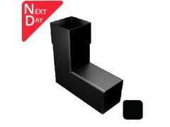 76mm Swaged Aluminium Square 92.5D BEND PPC   - Matt Black