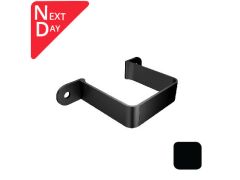 76mm Swaged Aluminium Square FLUSH FIT PIPE CLIP PPC - Matt Black