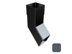 76mm Swaged Aluminium Square SHOE PPC  - 7016M Anthracite Grey