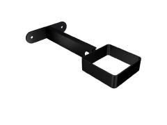 76mm Swaged Aluminium Square STAND OFF PIPE CLIP 30-200MM PPC - Matt Black