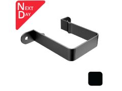 76mm Swaged Aluminium Square STAND OFF PIPE CLIP 30MM PPC - Matt Black