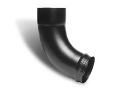 80mm Black Coated Galvanised Steel Downpipe Shoe