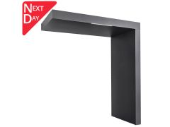 BS200 Aluminium Rect. Canopy 200x90cm with Side Panel plus NEW Strip-light LED light - Anthracite Grey - next day delivery