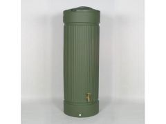 Column Green 500ltr water tank 184h x 65w with Brass Tap