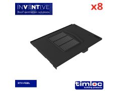 Flat Edge Tile Vent Black - pack of 8