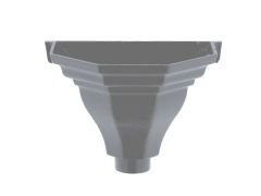 H1 Hargreaves Foundry Cast Iron Flat Back Hopper - 65mm outlet - 305x197x210mm - Transit Primed