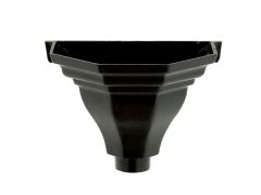 H1 Hargreaves Foundry Cast Iron Flat Back Hopper - 65mm outlet - 305x197x210mm - Pre-painted Black