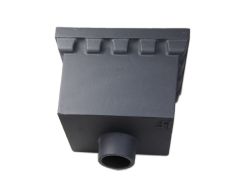 H460 Hargreaves Foundry Cast Iron Rectangular Castellated Hopper - 65mm outlet - 255x178x178mm- Transit Primed